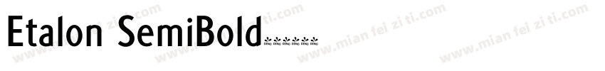 Etalon SemiBold字体转换